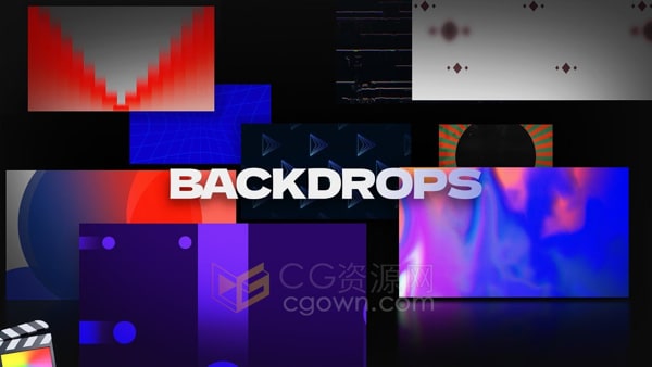 中文版FCPX插件50组抽象创意线条图形动画动态背景视频素材