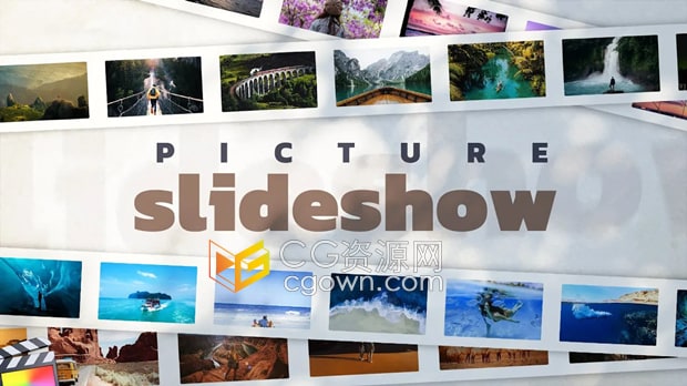 中文版FCPX插件20组照片幻灯片动画视频相册制作模板 一键安装