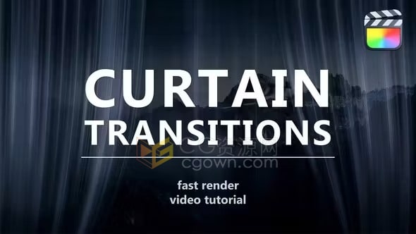 FCPX插件20种方块图形动画转场过渡Curtain Transitions