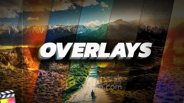 中文FCPX插件50种效果动画风格特效叠加图层增强视频画面Overlays