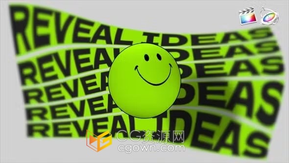 FCPX插件三维设计场景排版介绍视频开场3D & Color Typo Reveal