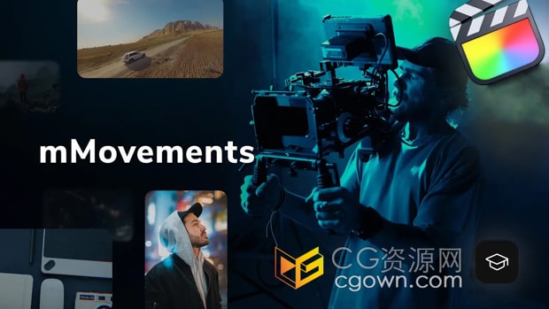 FCPX插件50多种摄像机移动模拟摇晃缩放旋转拉伸抖动畸变运镜动画