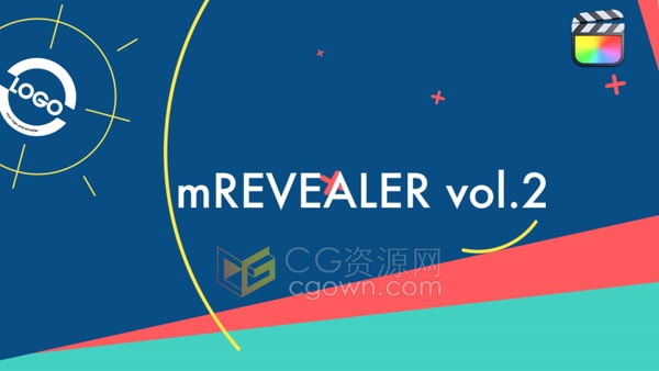 FCPX插件50种炫酷图形文字标题LOGO图像排版展示动画预设第二套