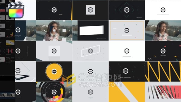 FCPX插件30种图形元素动画LOGO开场视频片头mIntro