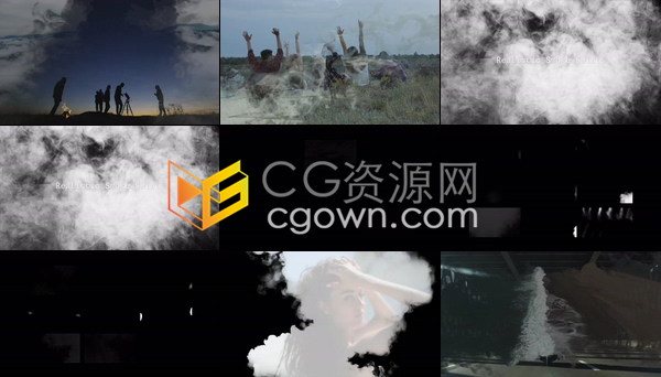 64种不同烟雾效果遮罩制作视频转场预设FCPX插件下载