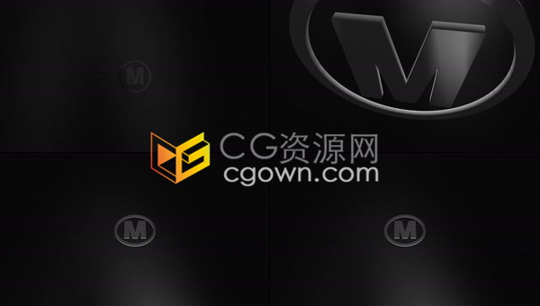 制作优雅黑色反射三维LOGO动画视频片头效果FCPX插件下载