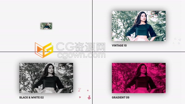 FCPX插件50种彩色黑白复古风格视频调色预设效果下载