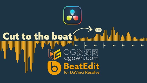 BeatEdit V1.2.002版本DaVinci Resolve音乐鼓点自动节拍打点标记动画达芬奇插件