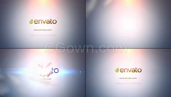 3种商务企业LOGO动画明亮简洁光效标志片头视频-Motion模板下载