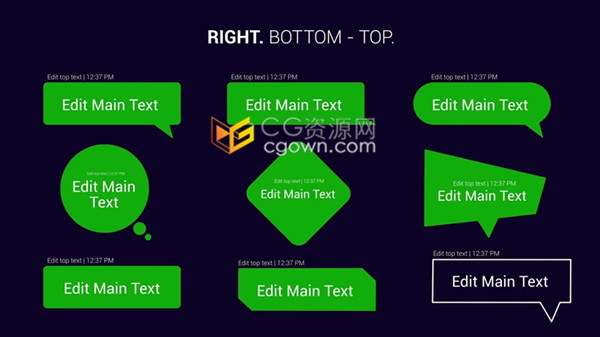 达芬奇40种预设短信聊天文字对话框动画DaVinci Resolve15模板下载