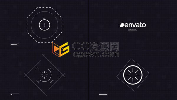 Apple Motion模板-企业标志简洁迷你图形LOGO动画免费下载