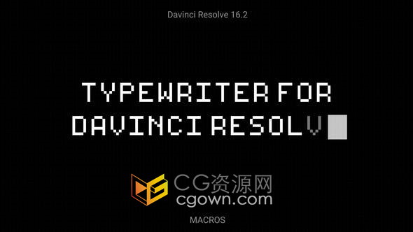 达芬奇模板-15组电脑打字机带光标闪烁输入打字动画字幕Resolve模板