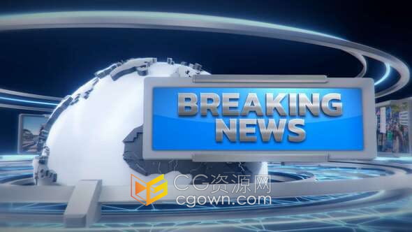 DaVinci Resolve 17模板3D地球动画新闻视频片头开场DR模板