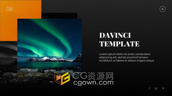 简洁现代商业展示幻灯片宣传介绍视频动画-DaVinci Resolve模板