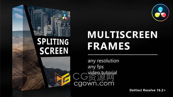 Resolve模板-14组多屏画面转换过渡视频分屏幕动画效果