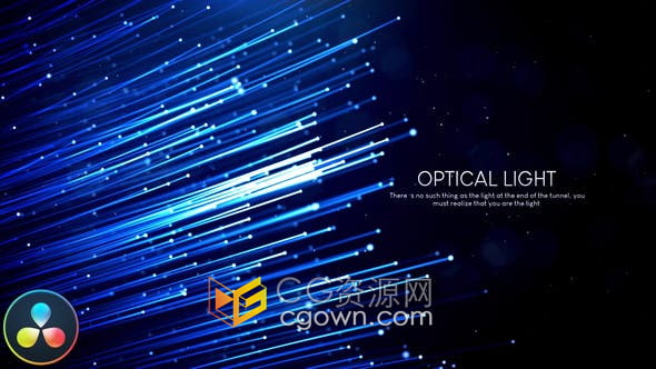 Resolve模板-光影线条粒子特效背景晚会宣传片视频