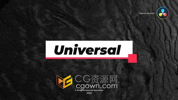 DaVinci Resolve模板7组文字标题视频字幕动画