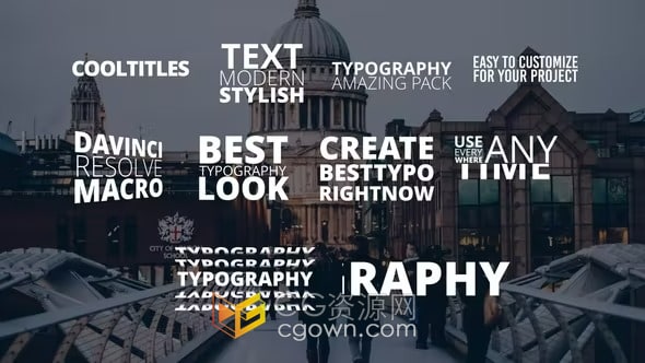 达芬奇模板-10个多用途现代干净创意动画标题