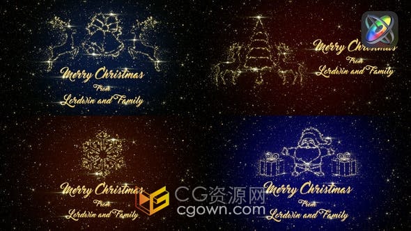 闪闪发光粒子特效庆祝活动开场宣传视频动画-Apple Motion模板