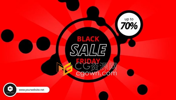 达芬奇广告模板流动图形动画元素制作电商平台促销活动视频