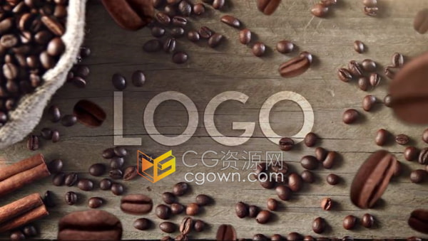 DR达芬奇模板-真实镜头动态图形结合制作咖啡店咖啡品牌LOGO片头