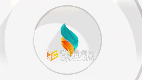 AE片头模板描边绘制阴影效果简单大气标志LOGO动画