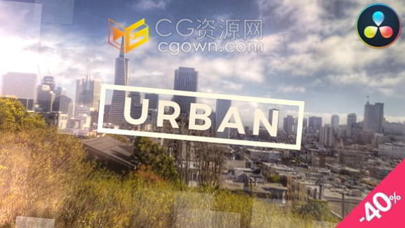 空间穿梭商务大气标题视差效果宣传片达芬奇模板