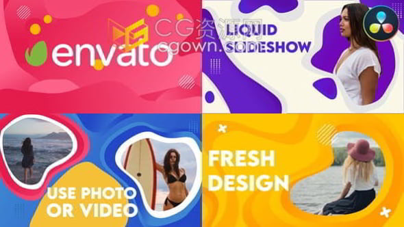 液态卡通活力漫画风时尚流行宣传片达芬奇模板