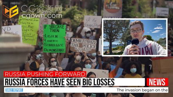 新闻栏目时事热点文本标题介绍经典简约达芬奇模板