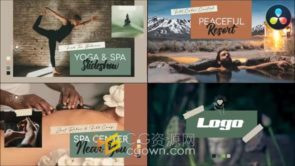 Yoga瑜伽健身SPA美容行业宣传介绍视频动画-DR达芬奇模板