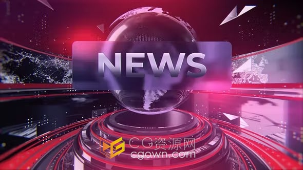 DR达芬奇模板-三维高科技场景动态地球仪新闻广播电视节目包装片头