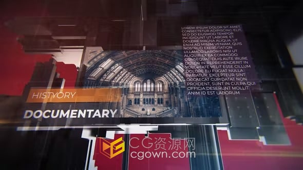 Davinci Resolve 模板-风格化技术设计动态动画镜头平移历史纪录片介绍