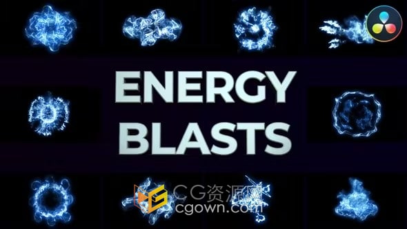 DR模板-30多种能量爆炸粒子元素史诗视频剪辑音乐视觉特效叠加