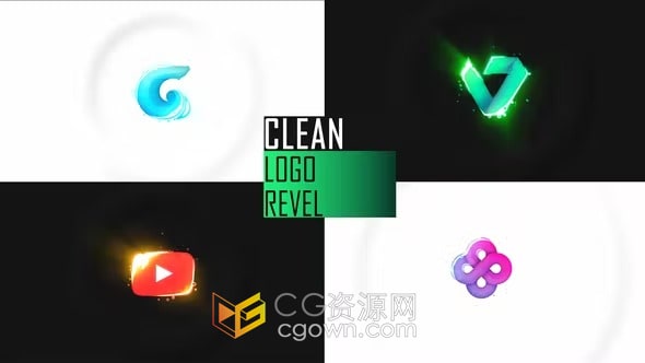 干净明亮LOGO动画演绎视频片头-DR达芬奇模板