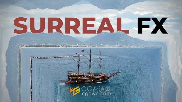 虚幻叠加3d镜像镜头超现实主义艺术电影空间特效-DR达芬奇模板