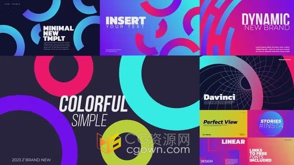 Colorful Typography彩色动画排版DR达芬奇视频模板