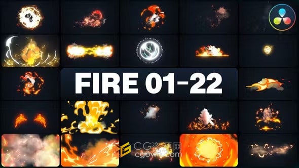 DaVinci Resolve达芬奇模板-高级火元素免费下载