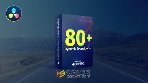80个动态过渡高质量DaVinci Resolve模板免费下载