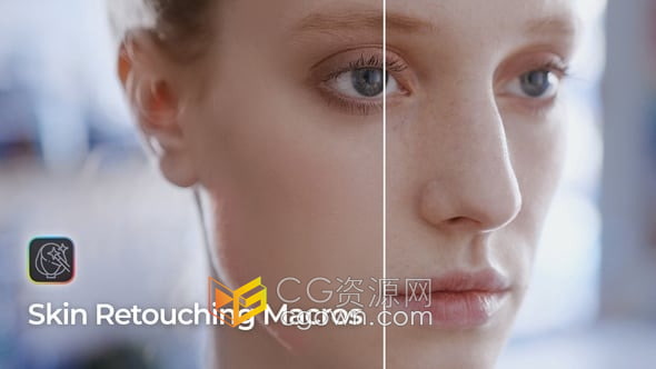 免费DR达芬奇模板-美肤效果皮肤修饰美容美颜化妆对比叠加元素