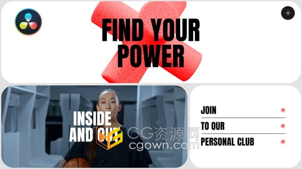 交互式业务演示教育视频社交媒体内容幻灯片-DR达芬奇模板