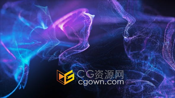 美丽束状流动抽象发光粒子多彩晚会舞台屏幕循环背景视频素材