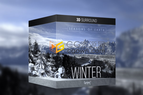 冰冻河流雪花涓涓的微弱声音刺骨的冬季风暴声高山冬季氛围无损音效