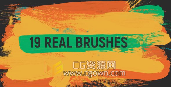 19种笔刷遮罩运动图形动画高清视频素材带Alpha透明通道