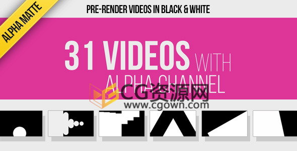 转场视频素材31种多彩图形遮罩动画效果