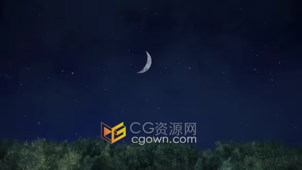 高质量渲染半月场景背景视频素材下载