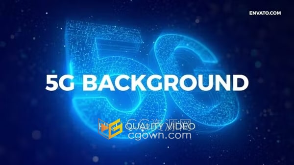 粒子特效5G数字信息互联网LTE网络背景视频素材下载