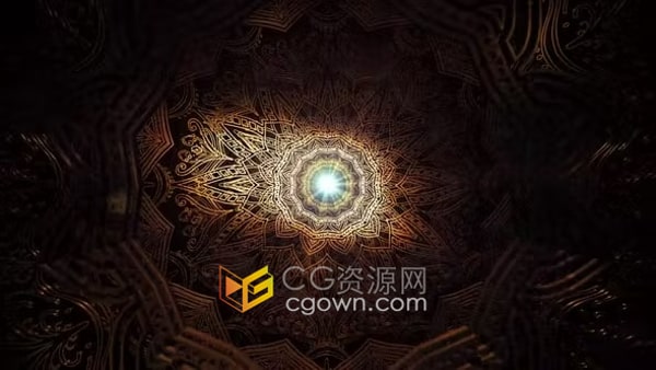 复古风格经典装饰边框图案设计动画VJ背景视频素材