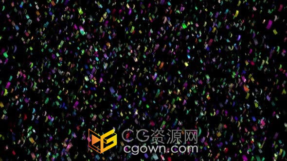 五彩纸屑缓慢落下欢乐节日活动庆典新年晚会装饰背景素材免费下载