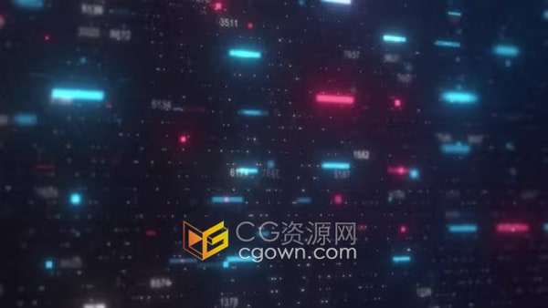 混乱数据集计算处理HUD人工智能背景视频4K分辨率