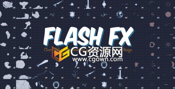 (更新到V2版)104组二维卡通动态元素特效包素材AE工程+视频素材